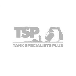 Tank Specialists Plus logo in greyscale