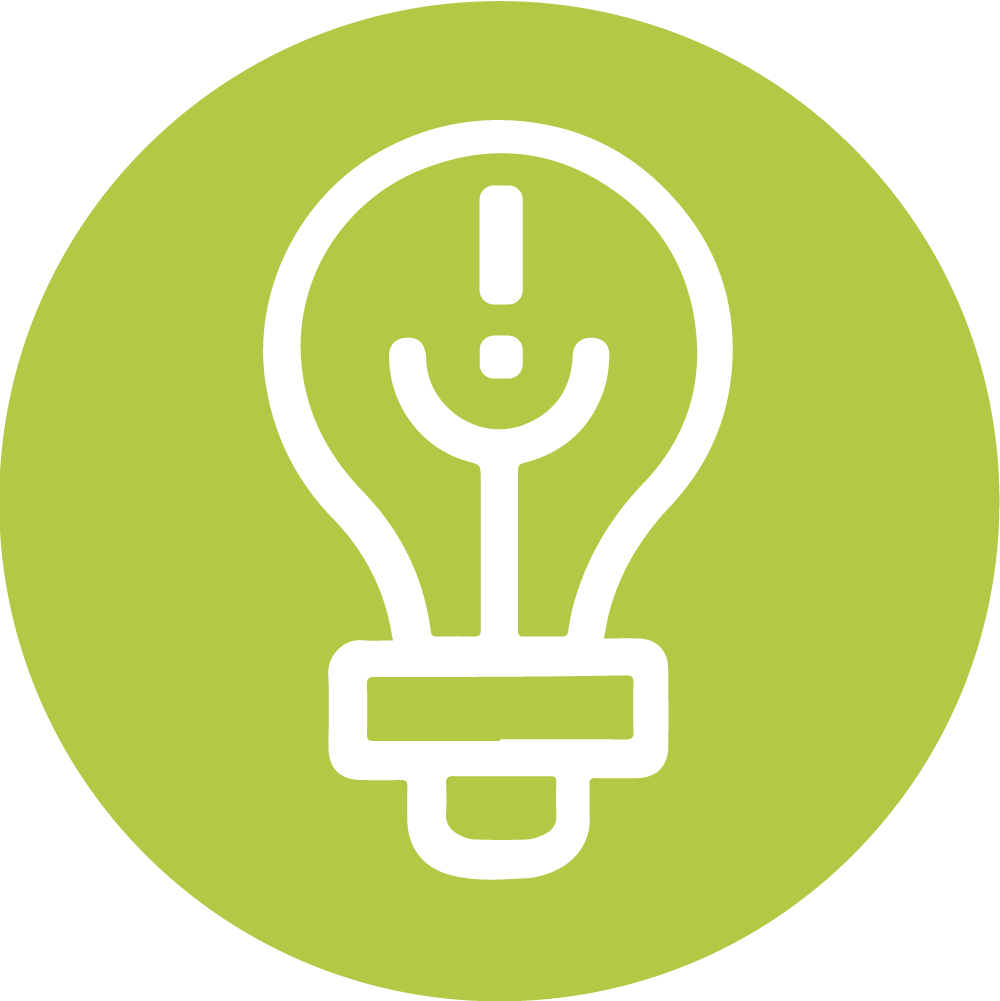 Ideation green circle Ideation icon